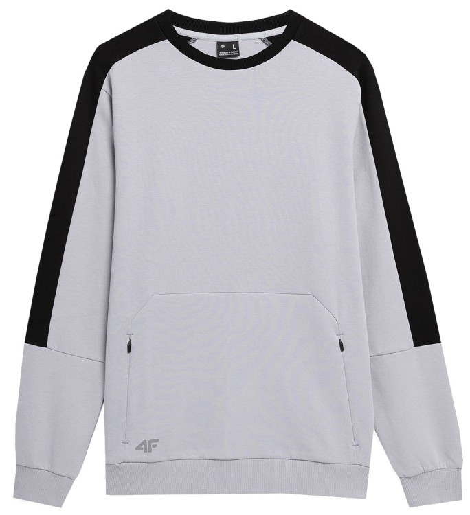 Męska bluza 4F SS23 SWSM550 jasny szary 27S.jpg