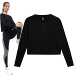 Damska koszulka longsleeve treningowa 4F SS23 FLOF075 20S czarny