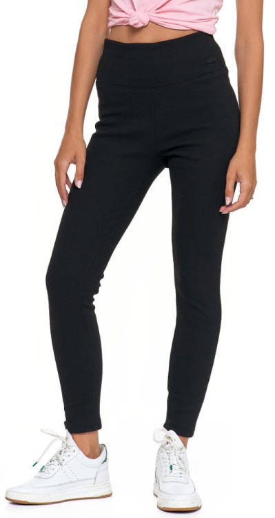Damskie legginsy prążkowane Moraj RDL2200-011 czarny.jpeg