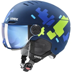 Juniorski kask narciarski Uvex ROCKET JR VISOR 56/6/263/80 granatowy