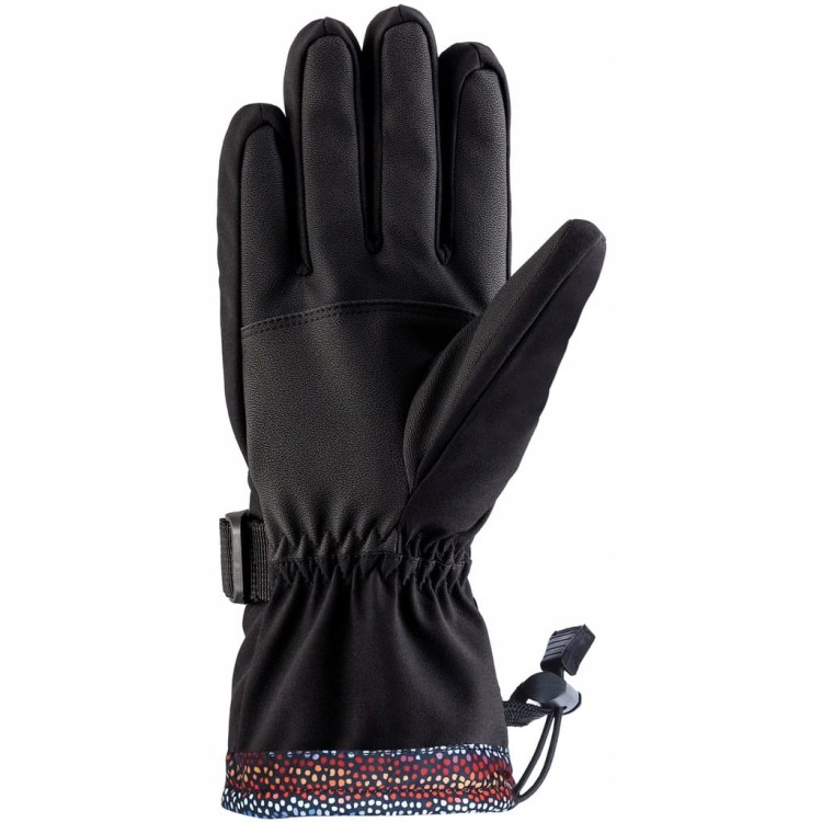 Damskie rękawice narciarskie Viking TANUKA 0954 czarny/kropki r.5