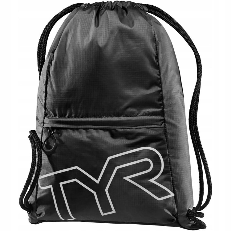 Plecak worek na basen TYR Drawstring Sackpack LPSO2/001 13l czarny