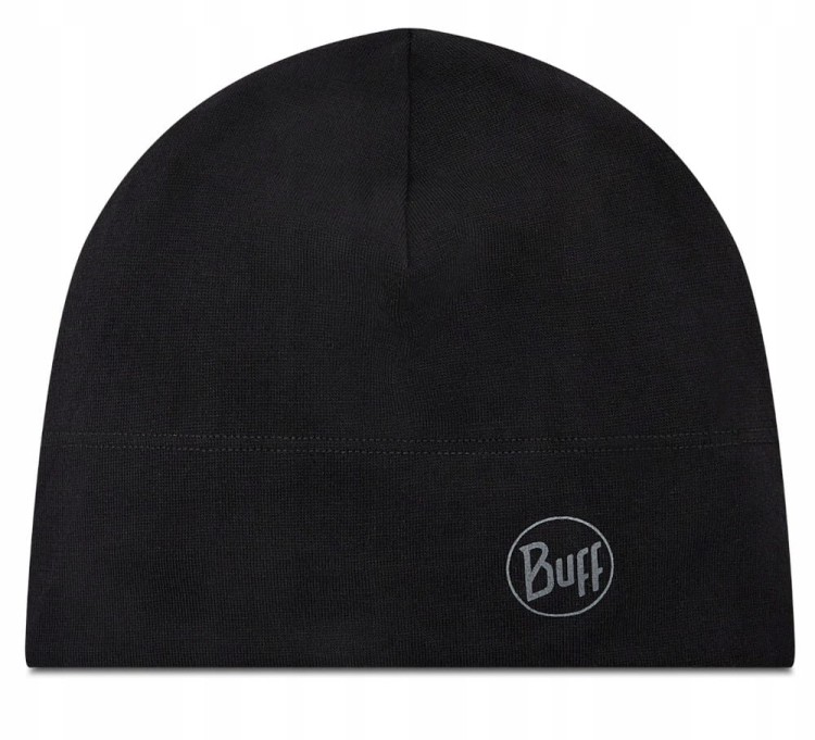 Cienka przejściowa czapka Buff MERINO MIDWEIGHT BEANIE 118006/999 czarny