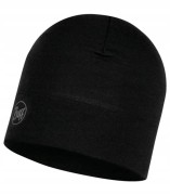 Cienka przejściowa czapka Buff MERINO MIDWEIGHT BEANIE 118006/999 czarny