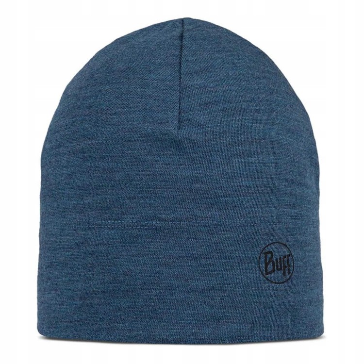 Cienka przejściowa czapka Buff MERINO MIDWEIGHT BEANIE 118007/759 denim