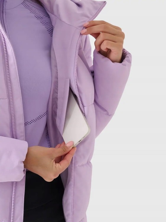 Damska kurtka narciarska 4F z membraną TJAF573 jasny fioletowy 52S XL