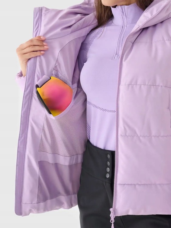 Damska kurtka narciarska 4F z membraną TJAF573 jasny fioletowy 52S XL