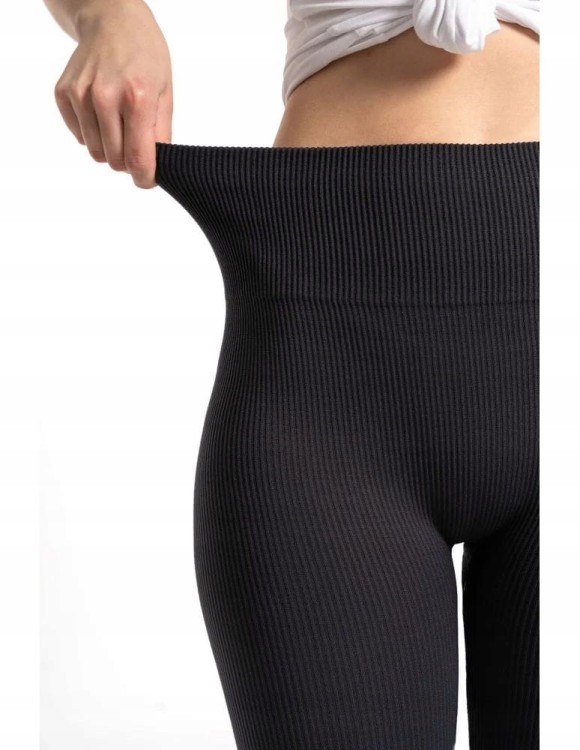 Damskie legginsy prążkowane Moraj RDL1000-020 GRAFITOWY L/XL
