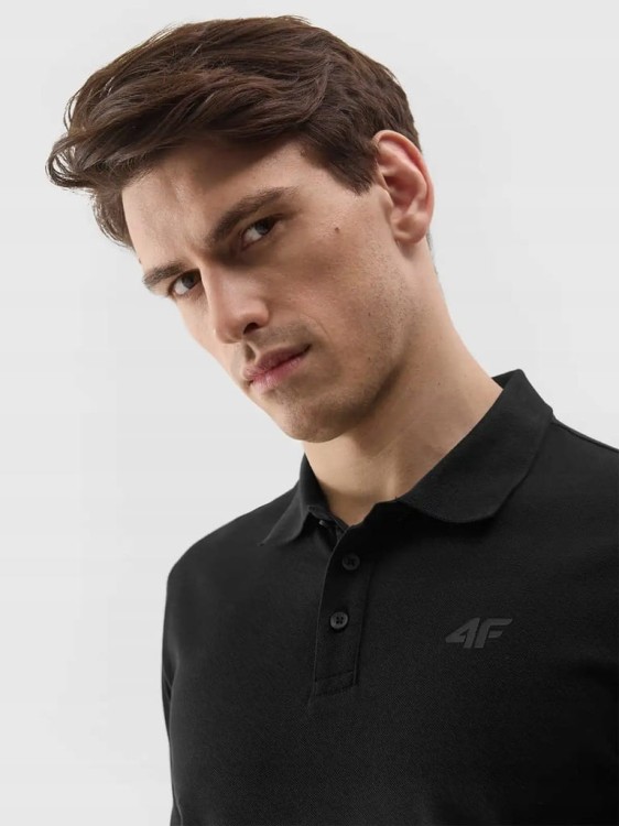 Męska koszulka polo 4F PTSM366 czarny 20S XL