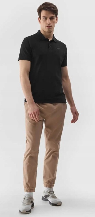 Męska koszulka polo 4F PTSM366 czarny 20S XL