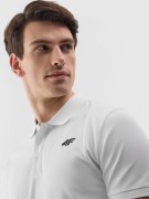 Męska koszulka polo 4F PTSM366 biały 10S XXL