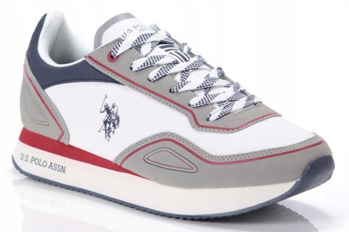 Męskie buty U.S. Polo Assn. NOBIL012 biały/szary 44