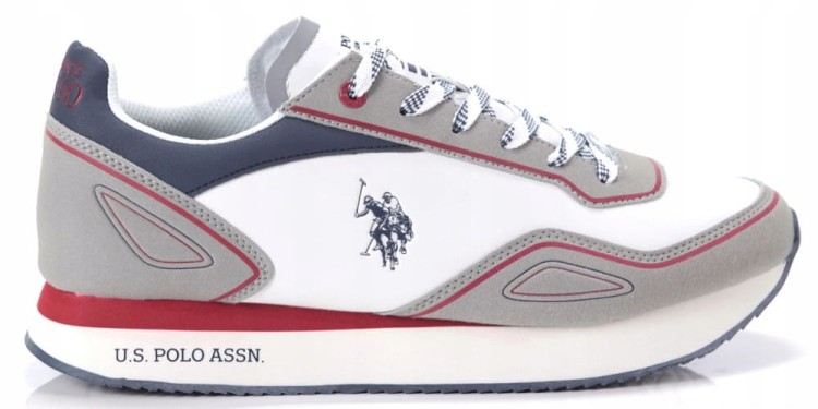 Męskie buty U.S. Polo Assn. NOBIL012 biały/szary 44