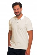 Męska bawełniana koszulka polo Moraj OTP2900-002 kremowy M
