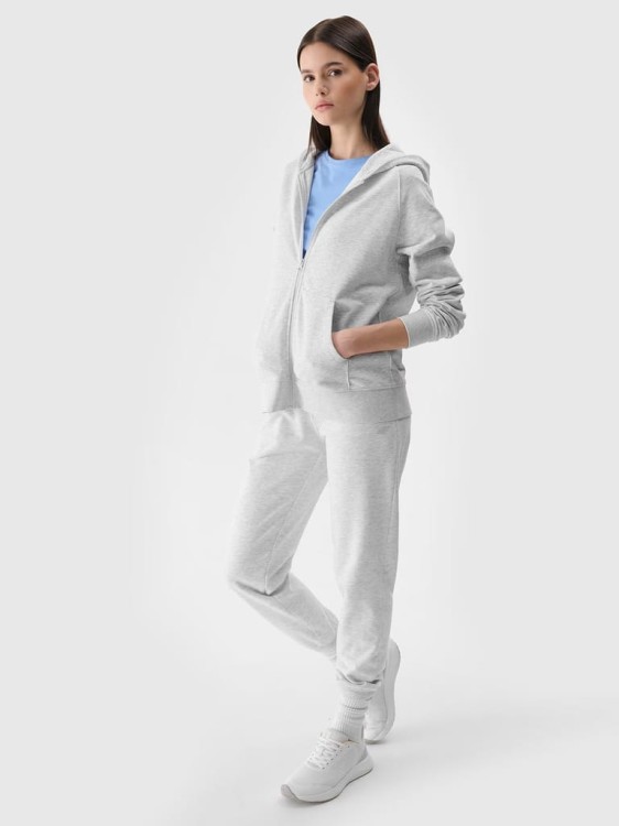 Damska bluza dresowa 4F z kapturem MM00 SWSF1763 27M jasny szary XXL