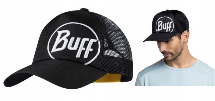 Czapka z daszkiem BUFF TRUCKER CAP BU135788/999/30 LOGO BLACK L/XL