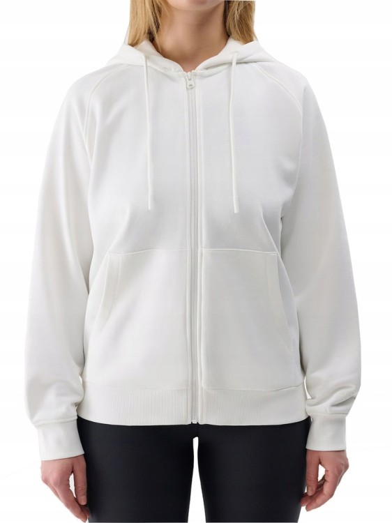 Damska bluza dresowa 4F z kapturem SWSF1633 kremowy 11S S