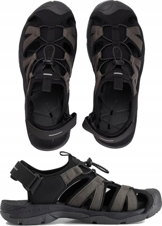 Męskie sandały trekkingowe 4F SANM058 23S szary 44