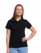 Damska bawełniana koszulka polo Moraj OTD2500-001 czarny 3XL