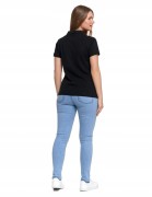 Damska bawełniana koszulka polo Moraj OTD2500-001 czarny 3XL