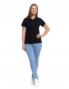 Damska bawełniana koszulka polo Moraj OTD2500-001 czarny 3XL