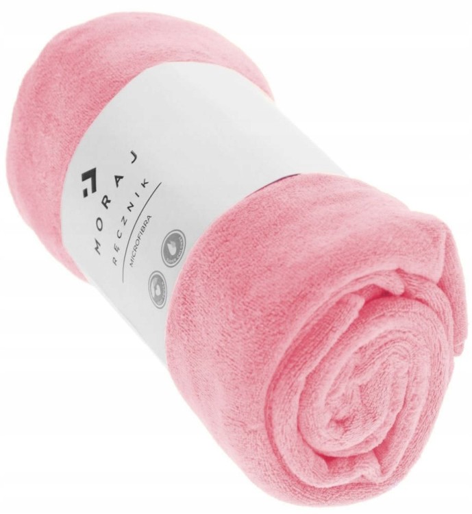 Ręcznik szybkoschnący z mikrofibry MORAJ MRB1100 70x140 różowy