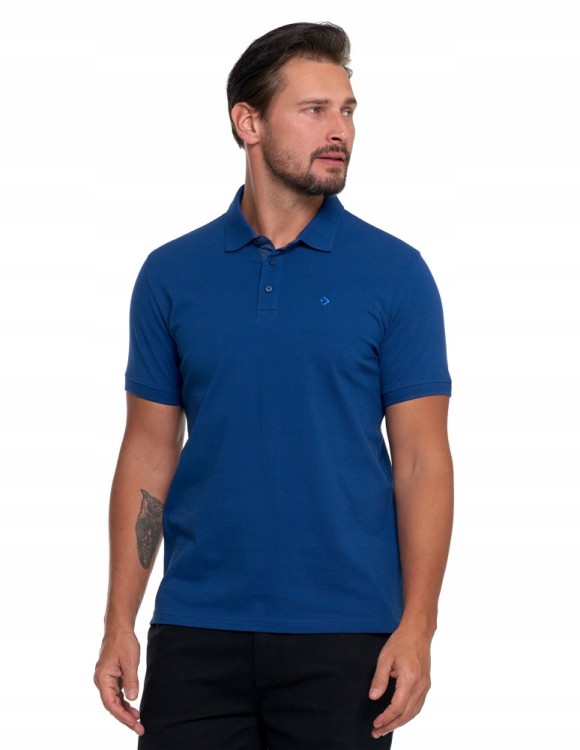 Męska bawełniana koszulka polo Moraj OTP2600-002 granatowy M