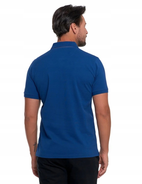 Męska bawełniana koszulka polo Moraj OTP2600-002 granatowy M
