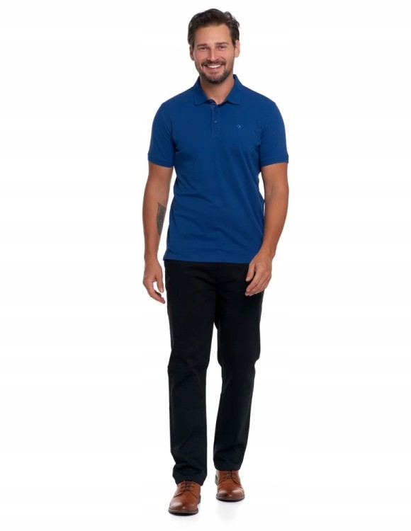 Męska bawełniana koszulka polo Moraj OTP2600-002 granatowy M