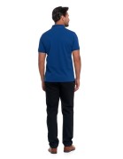 Męska bawełniana koszulka polo Moraj OTP2600-002 granatowy M