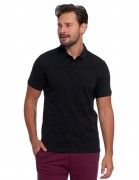 Męska bawełniana koszulka polo Moraj OTP2600-002 czarny M