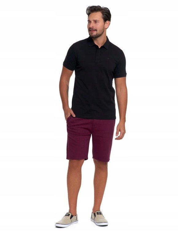 Męska bawełniana koszulka polo Moraj OTP2600-002 czarny M