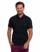 Męska bawełniana koszulka polo Moraj OTP2600-002 czarny M