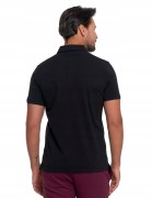 Męska bawełniana koszulka polo Moraj OTP2600-002 czarny M