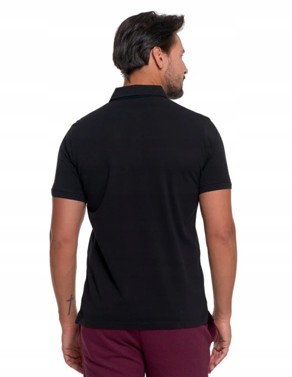Męska bawełniana koszulka polo Moraj OTP2600-002 czarny M