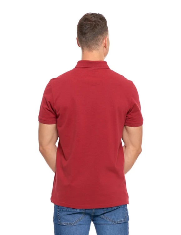 Męska bawełniana koszulka polo Moraj OTP2600-002 bordowy 3XL