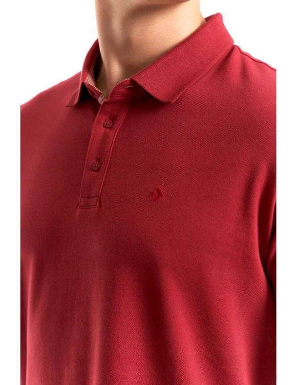 Męska bawełniana koszulka polo Moraj OTP2600-002 bordowy 3XL