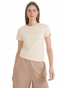 Damska koszulka bawełniana 4F TSHF2351 083S beżowy S