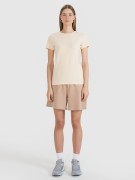 Damska koszulka bawełniana 4F TSHF2351 083S beżowy S