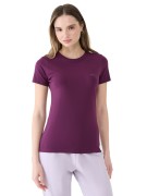 Damska koszulka bawełniana 4F TSHF2351 50S fioletowy S
