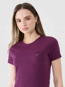 Damska koszulka bawełniana 4F TSHF2351 50S fioletowy S