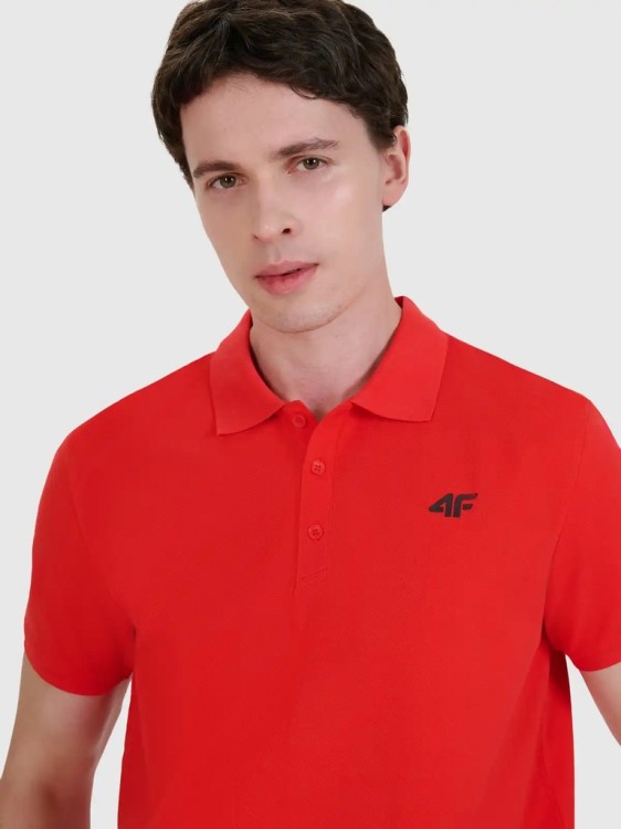 Męska koszulka polo 4F PTSM407 czerwony 62S M