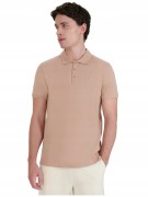 Męska koszulka polo 4F PTSM407 beżowy 83S XL