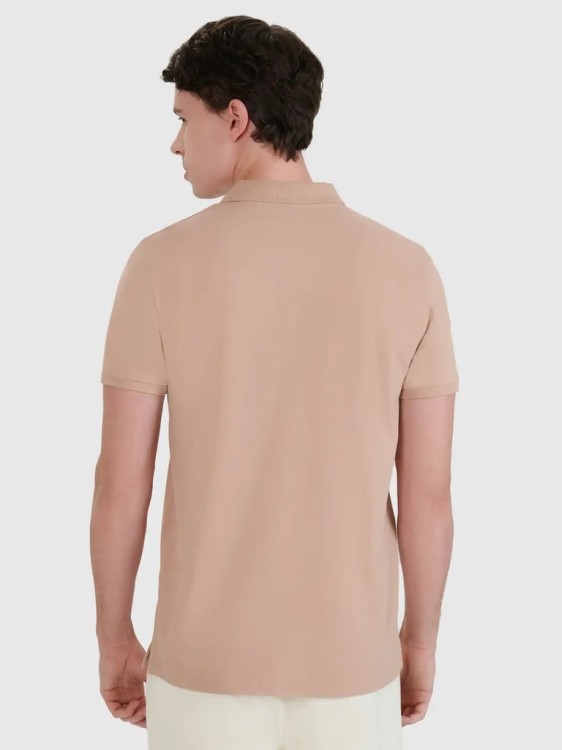 Męska koszulka polo 4F PTSM407 beżowy 83S XL
