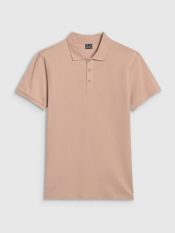 Męska koszulka polo 4F PTSM407 beżowy 83S XL