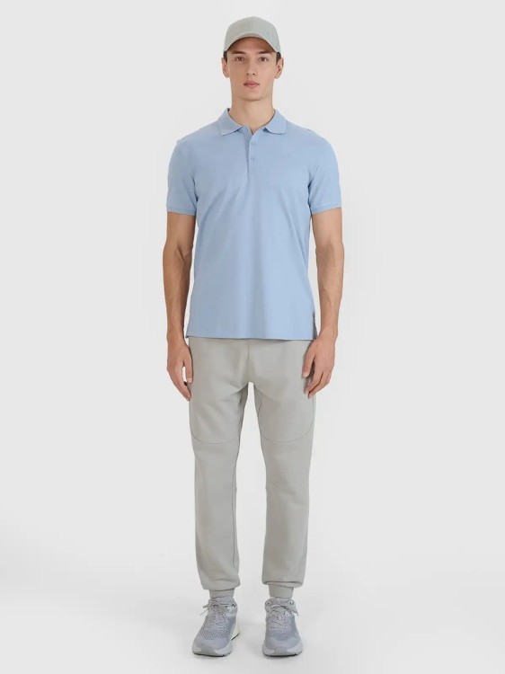 Męska koszulka polo 4F PTSM407 niebieski 34S XXL