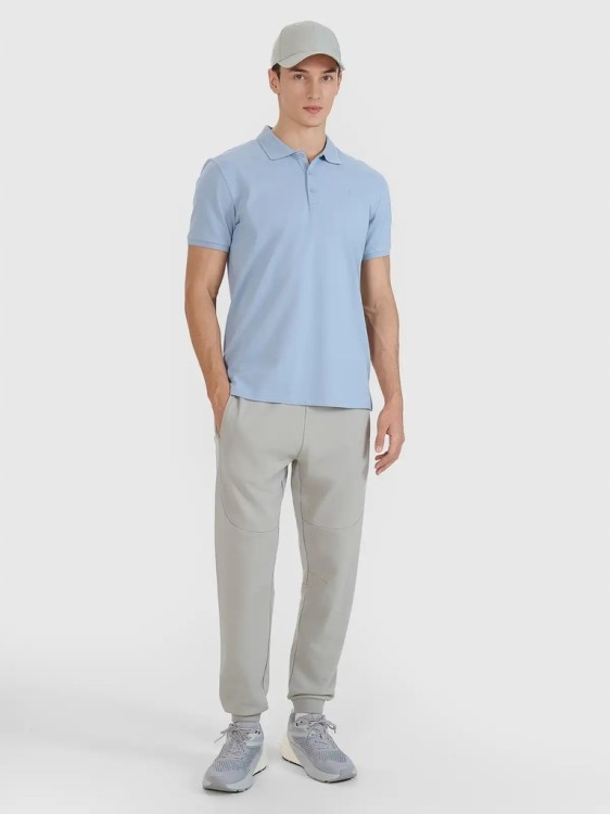 Męska koszulka polo 4F PTSM407 niebieski 34S XXL