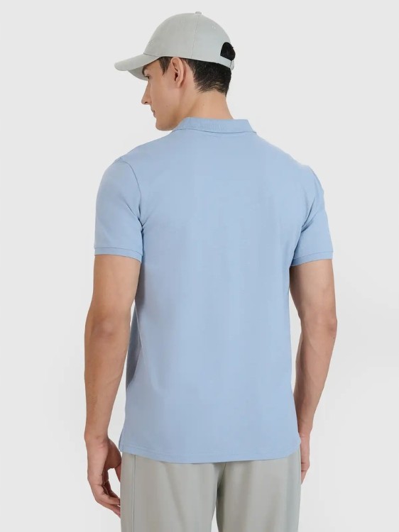 Męska koszulka polo 4F PTSM407 niebieski 34S XXL