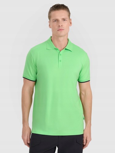 Męska koszulka polo 4F PTSM633 zielony 42S XXL