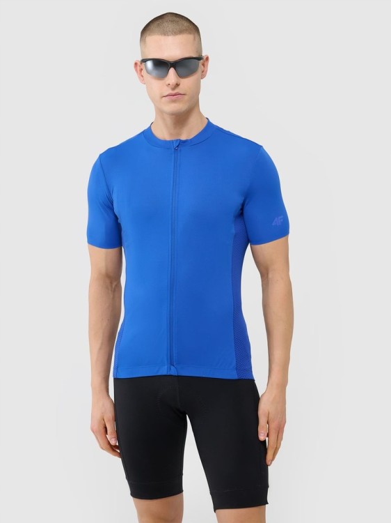Męska koszulka rowerowa 4F SS25 FTSM1285 NIEBIESKI 36S XXL